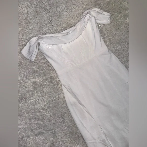 NEW Dress the Population Melania Off the Shoulder Corset White Gown Sz XL - Picture 5 of 8